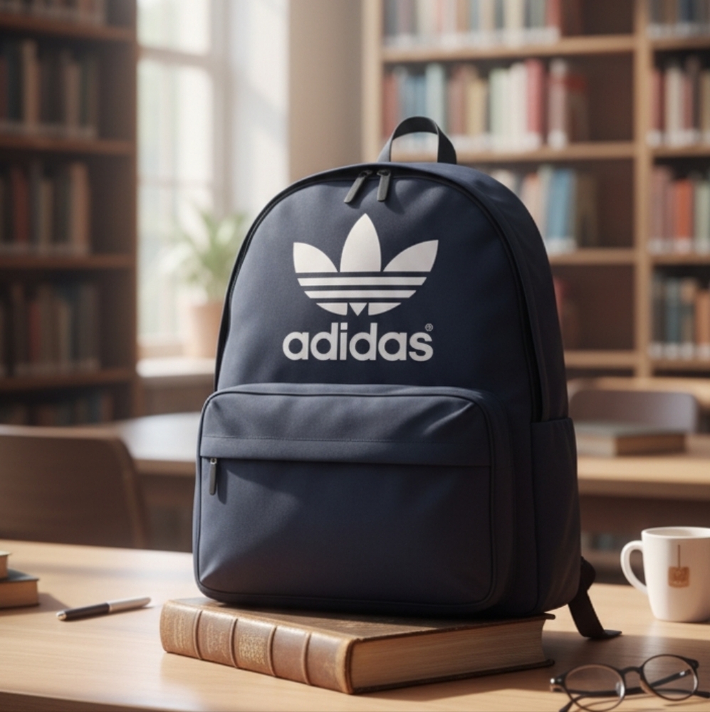 NWT Adidas backpack navy and white Y2k Preppy